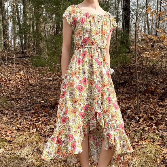 Anthropologie Abel the Label floral off shoulder midi maxi dress, S. - Picture 10 of 14